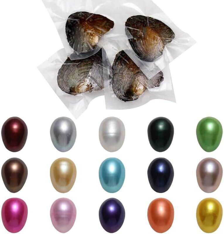 Sea Oysters Cultured Organic Pearls Round& Oval Bulk Pink / White Beads 6- 8 Mm