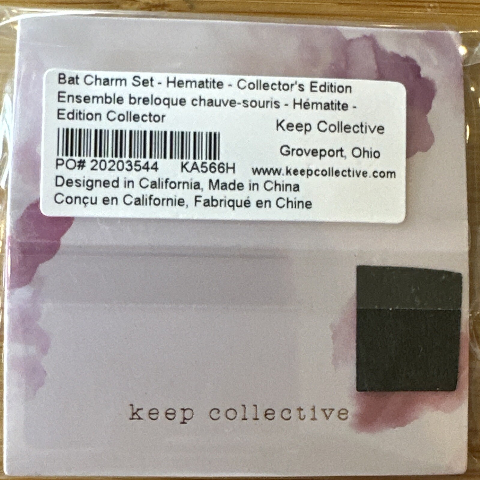 Keep Collective Hematite Bat Charm Set Halloween Collector’s edition New