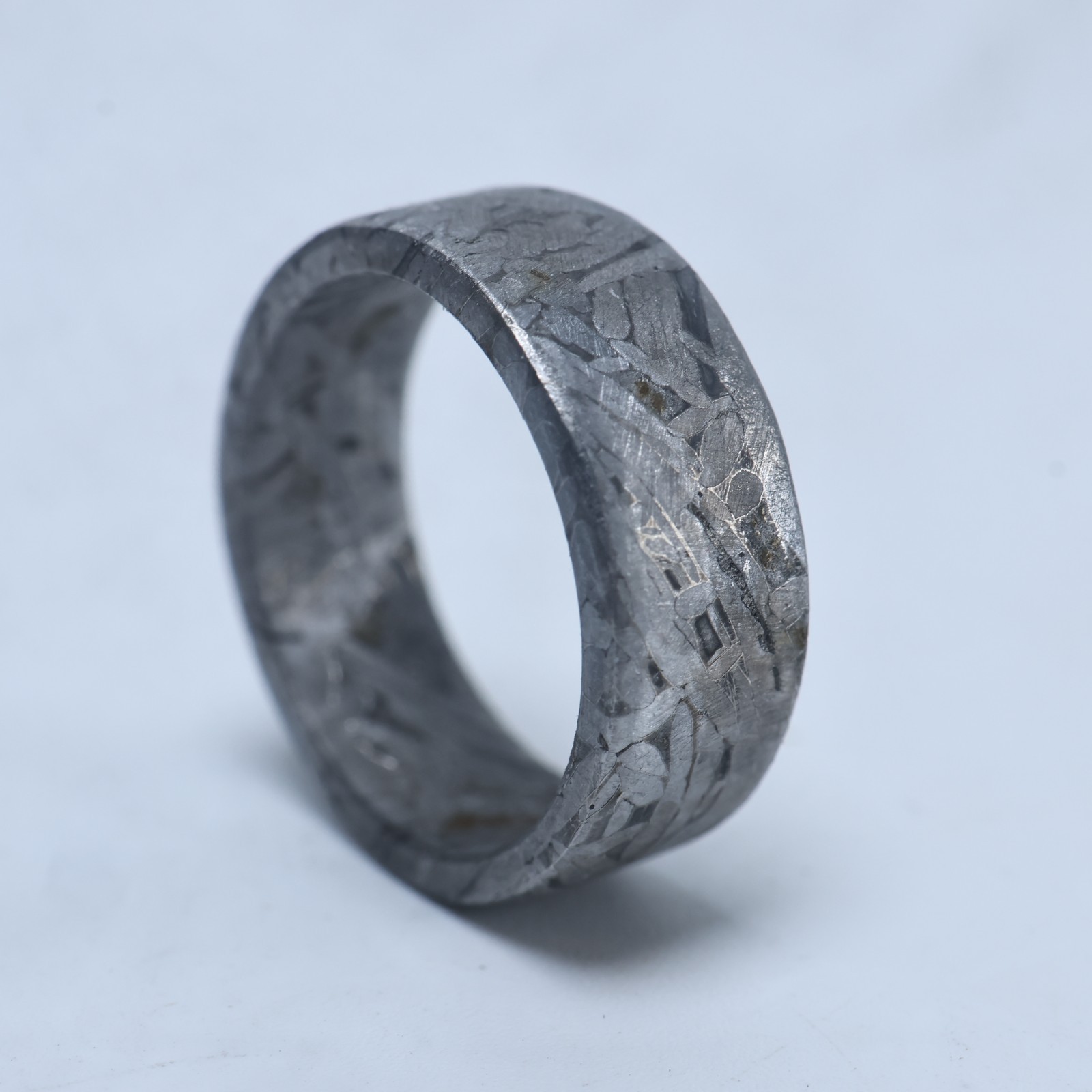 meteorite ring Natural meteorite carving crater ring, holiday gift