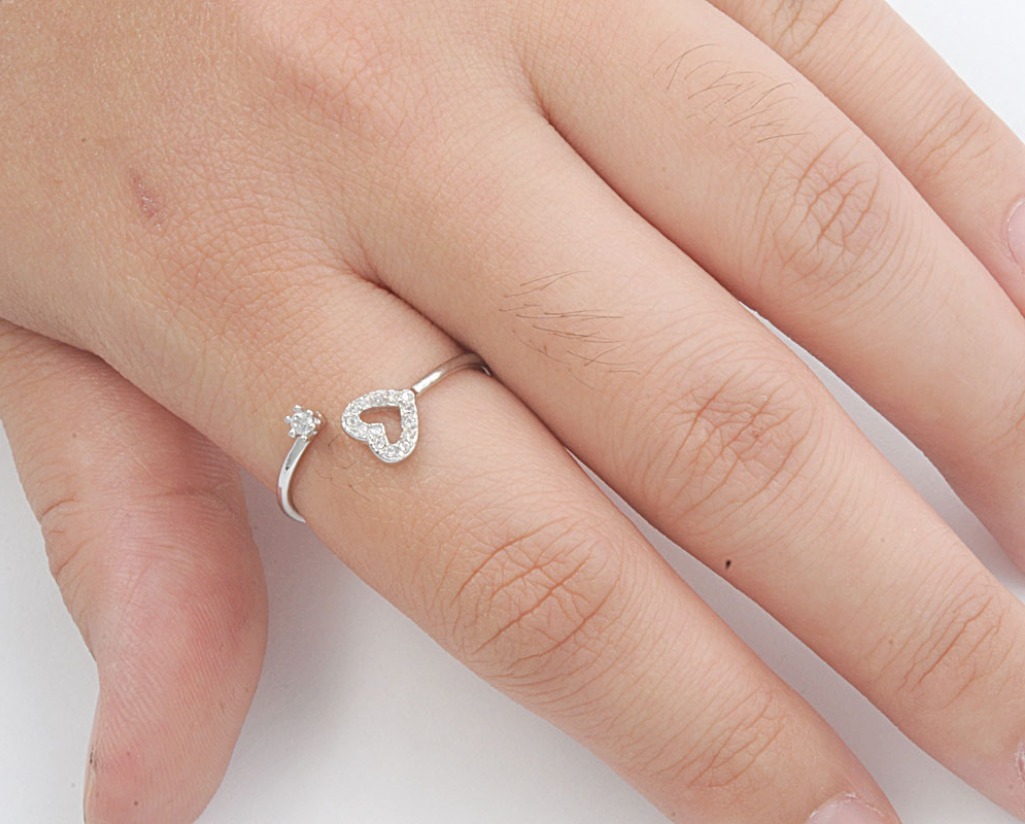 USA Seller Heart Ring Sterling Silver 925 Best Price Jewelry Gift Selectable
