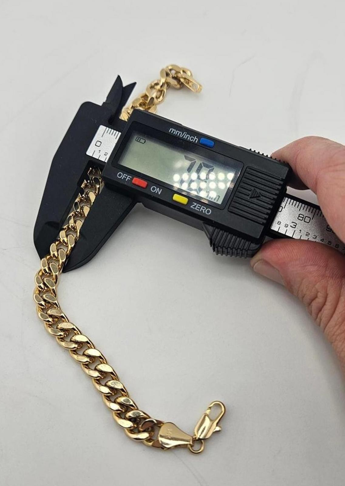 8.5in 14k Gold Plated 7.8mm Miami Cuban Bracelet