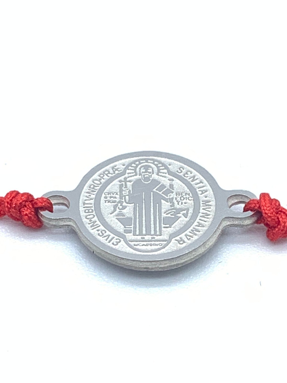 Red String Saint Benedict Medal Bracelet Adjustable 6in-10in Religious Charm