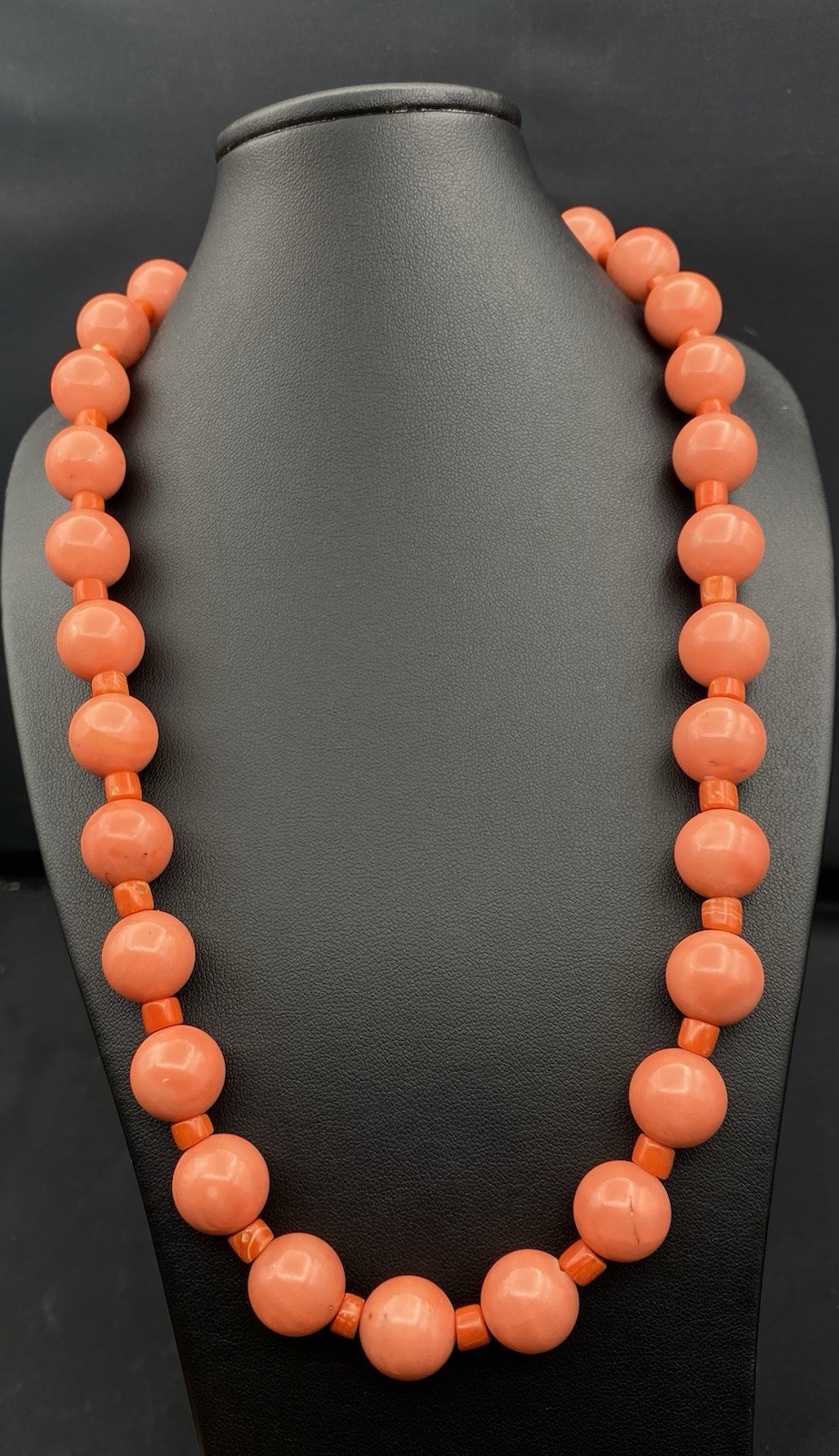 beautiful natural coral beads necklace Soft Salmon Tones
