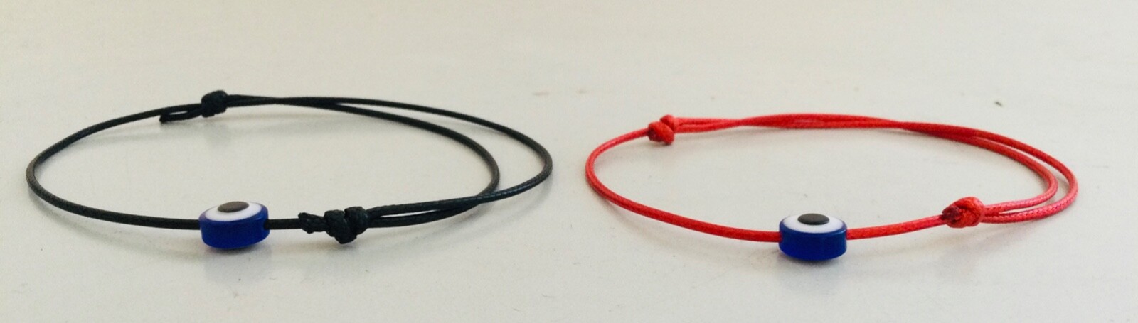 2Pack Bracelet Evil Eye Protection Luck Adjustable Hamsa Turkish 1 RED 1 BLACK