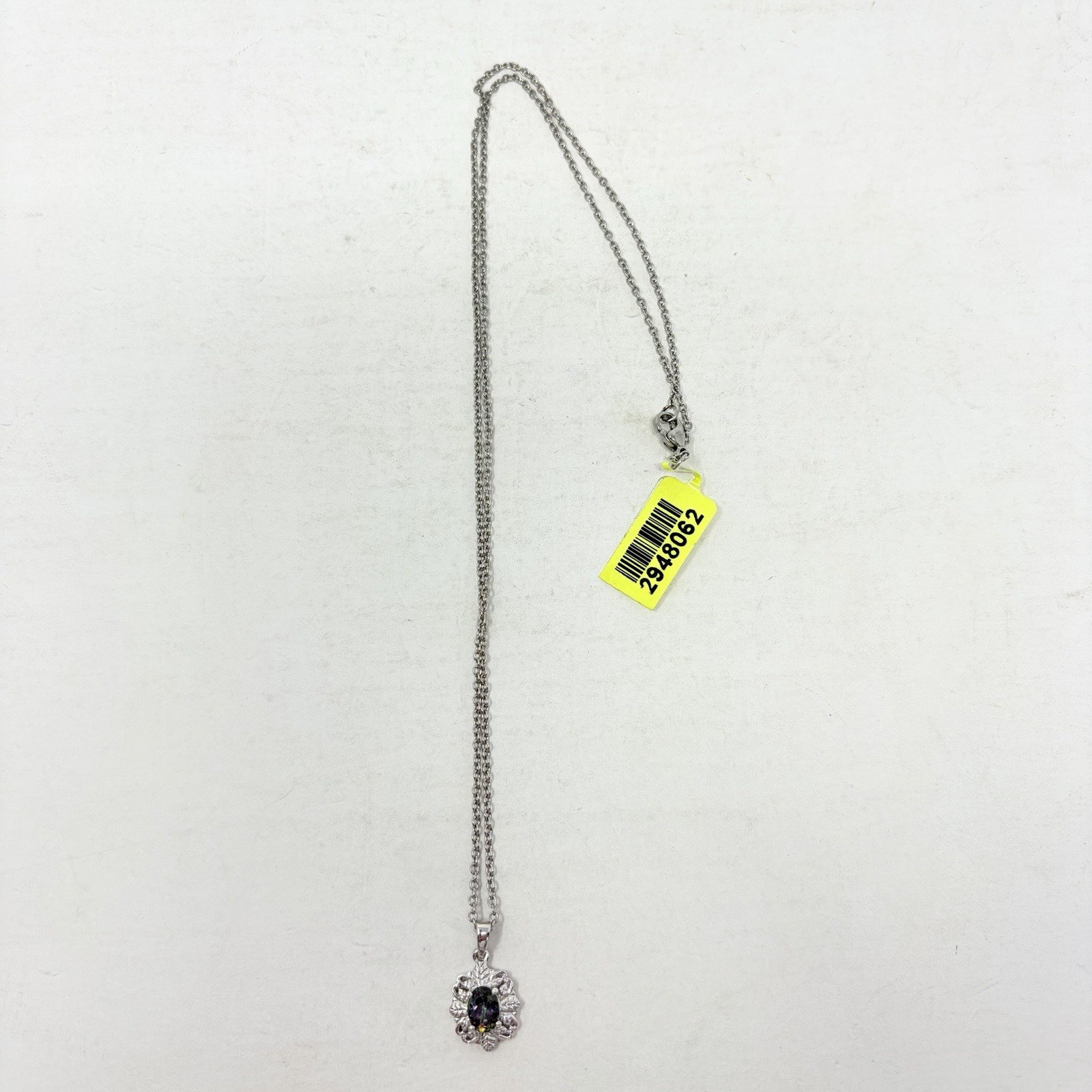 Shop LC Northern Lights Mystic Topaz Sterling Silver Pendant with Chain 5493