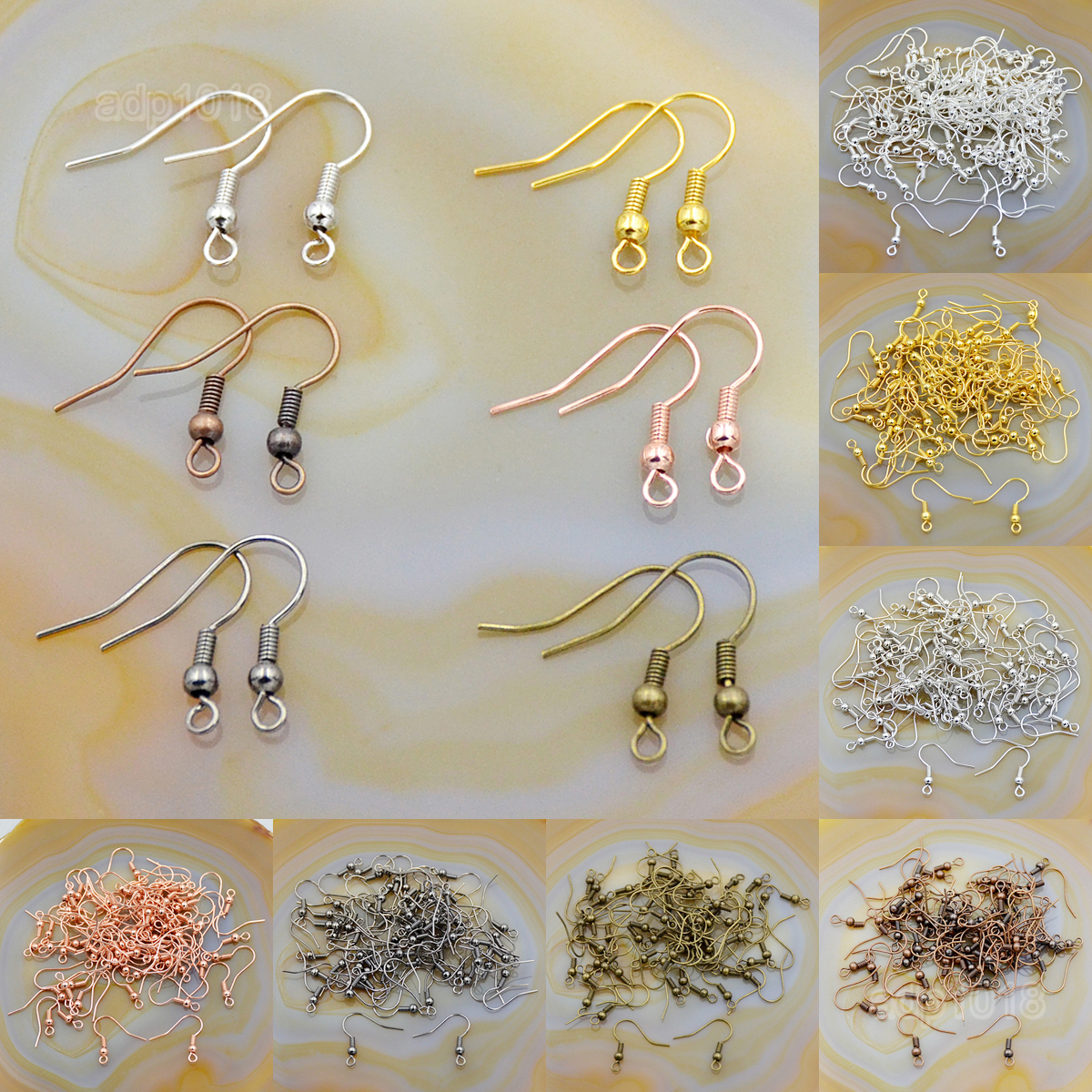 200 pcs Earring Hook Ear Wire FOR JEWELRY Making Findings 18mm