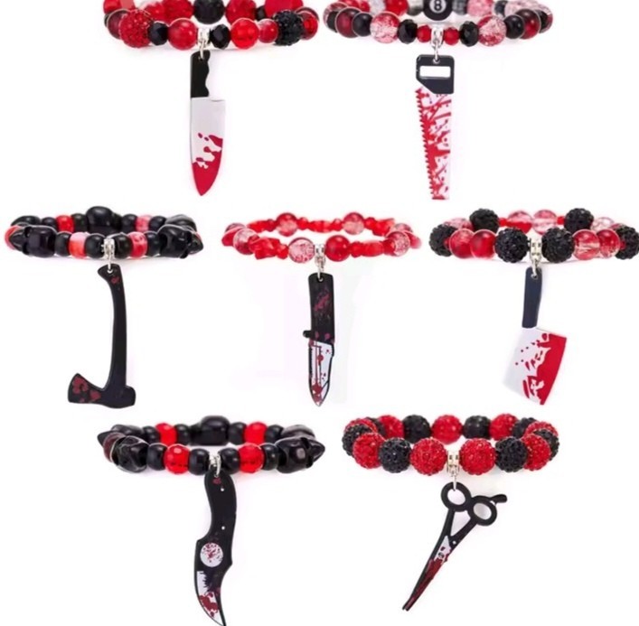 Gothic Bracelet Collection Spider Skull Bat Skeleton Witch Punk Adjustable Gift