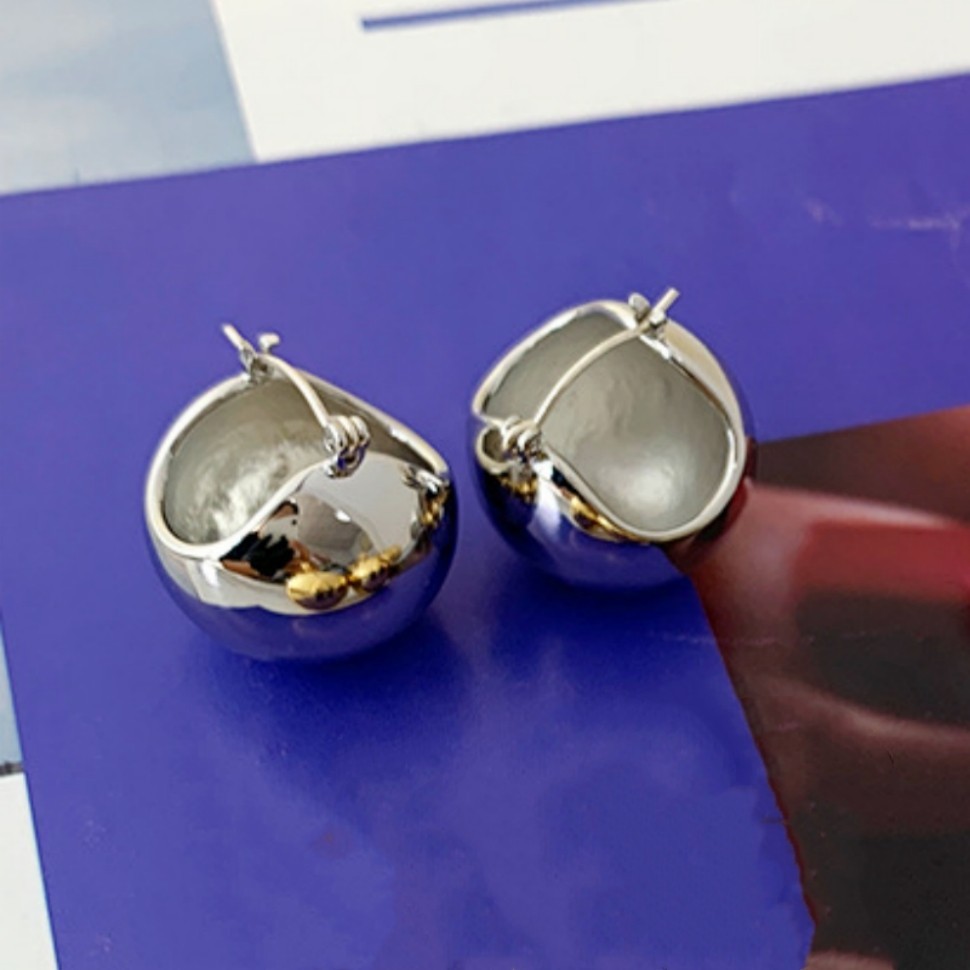 Polishing Silver Plated Alloy Openwork Spherical Design Everyday Drop Earrings