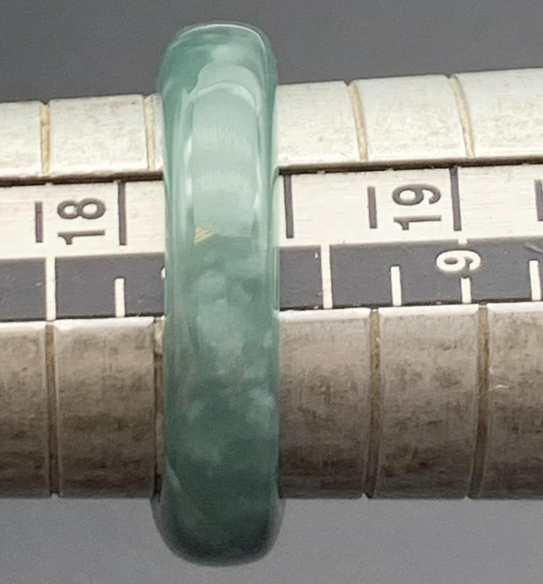 Video Certified Green Natural A Jadeite Jade Lotus Flower Ring NO. 8 # 419850 TS