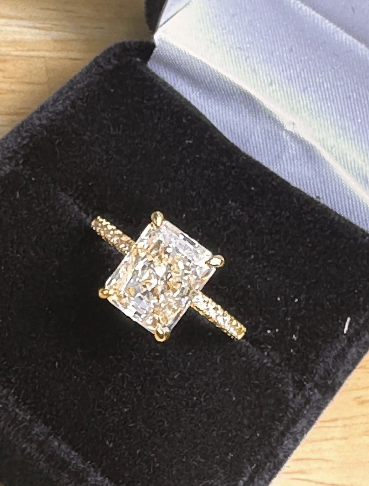 Sincere Sally Radiant Cut Ring • 925 Sterling Silver & 14k Gold Plated