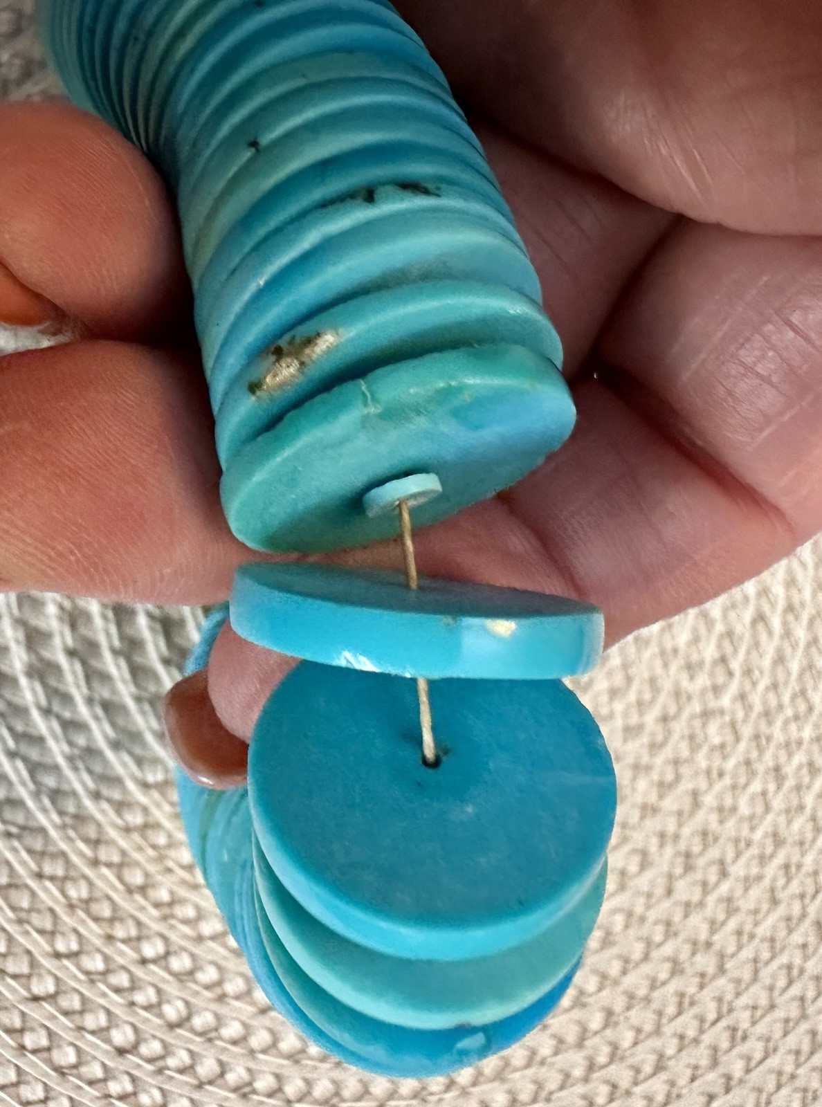 Southwestern Turquoise Graduated Disc Necklace