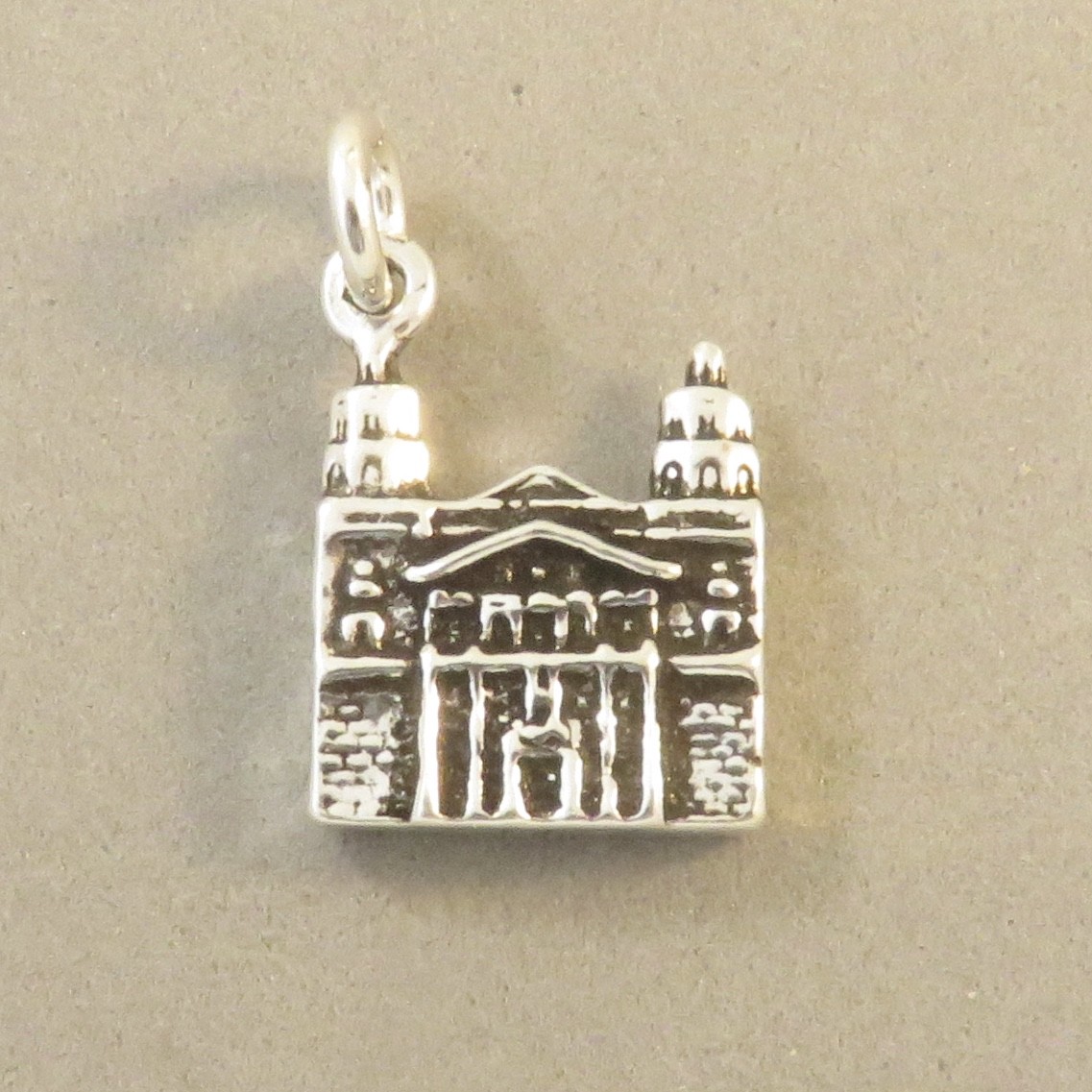 925 Sterling Silver 3-D HEARST CASTLE CHARM San Simeon CA Coast Park NEW TW47