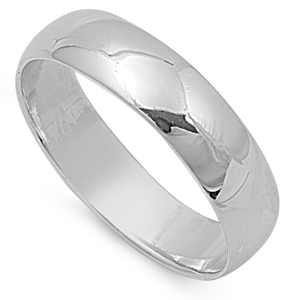 Sterling Silver Ring 6mm Plain Band 925 Nickel Free!!