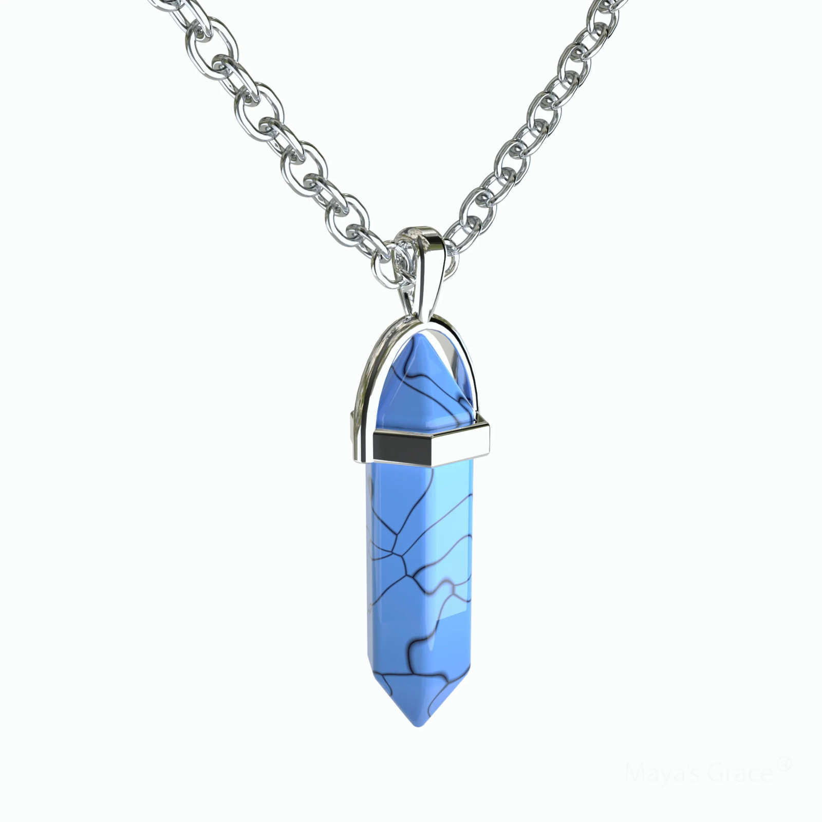 Maya’s Grace Gem Stone Quartz Pendant Natural Crystal Necklaces for Women Girls