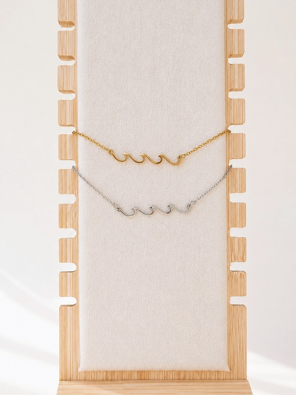 Wave Necklace for Women 18k Gold Plated Ocean Jewelry Dainty Minimalist Gift