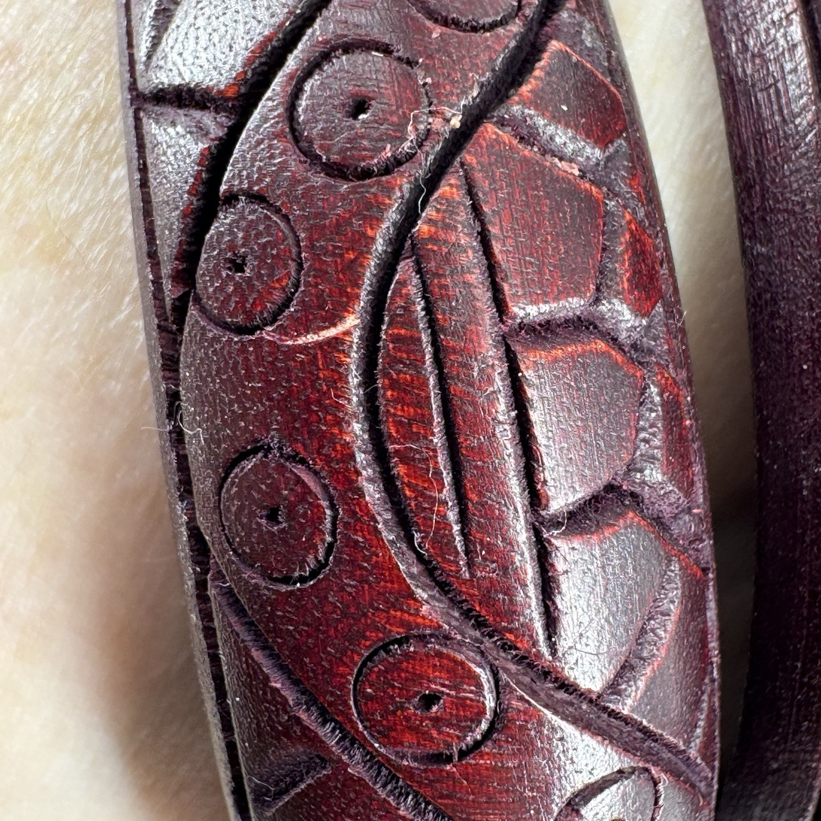 INDIA ROMANCE Boho Artisan Carved Mango Wood Carved Bangle Bracelet Set Bride