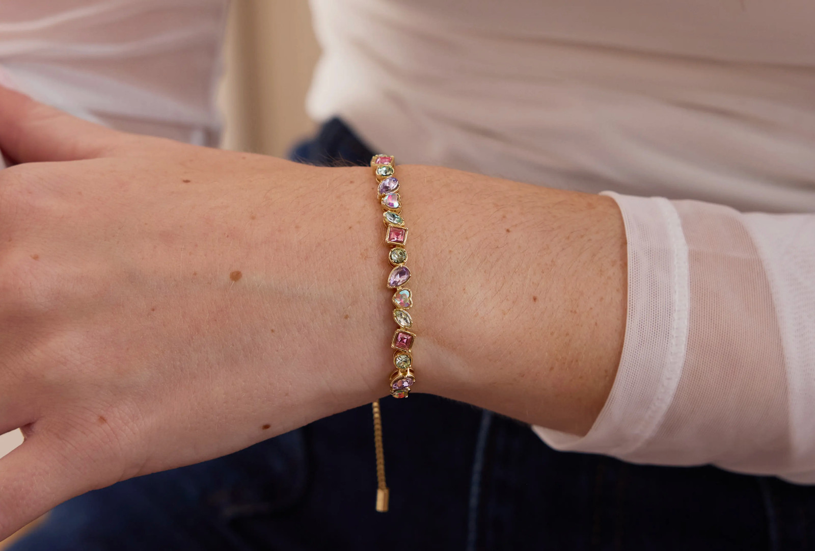 BaubleBar Mix Crystal Slider Bracelet