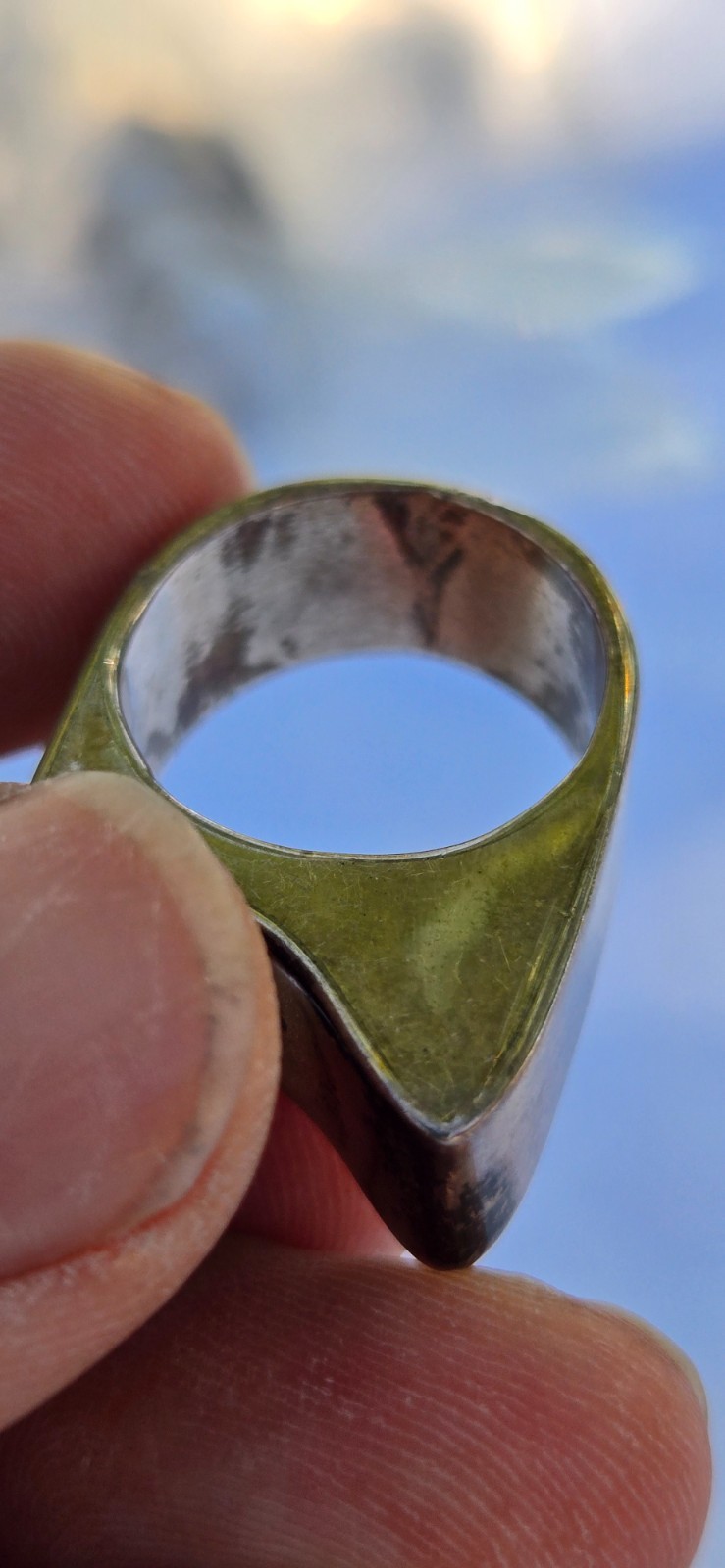 Old Pawn Southwest Native Style Sterling Silver 925 Turquoise Ring Size US 7