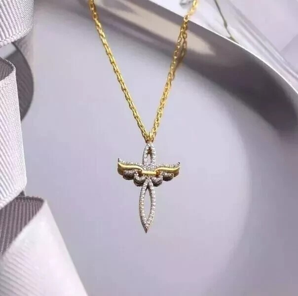 2Ct Round Cut Simulated Diamond Women’s Fancy Pendant In 14K Yellow Gold Plated