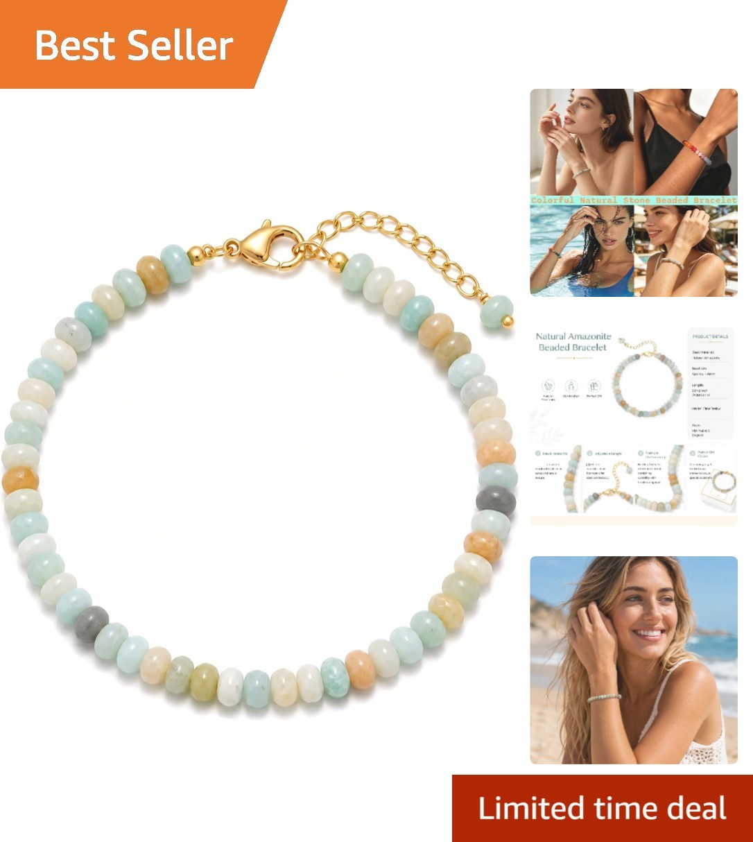 Elegant Handmade Stackable Bracelet for Women – Bright Gemstone Accessory