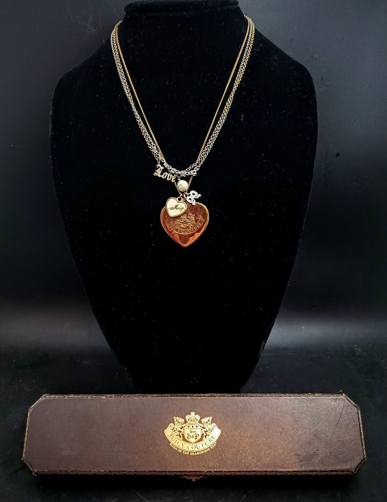 Juicy Couture Y2K 3-Layer Charm Necklace “Let Them Eat Couture”