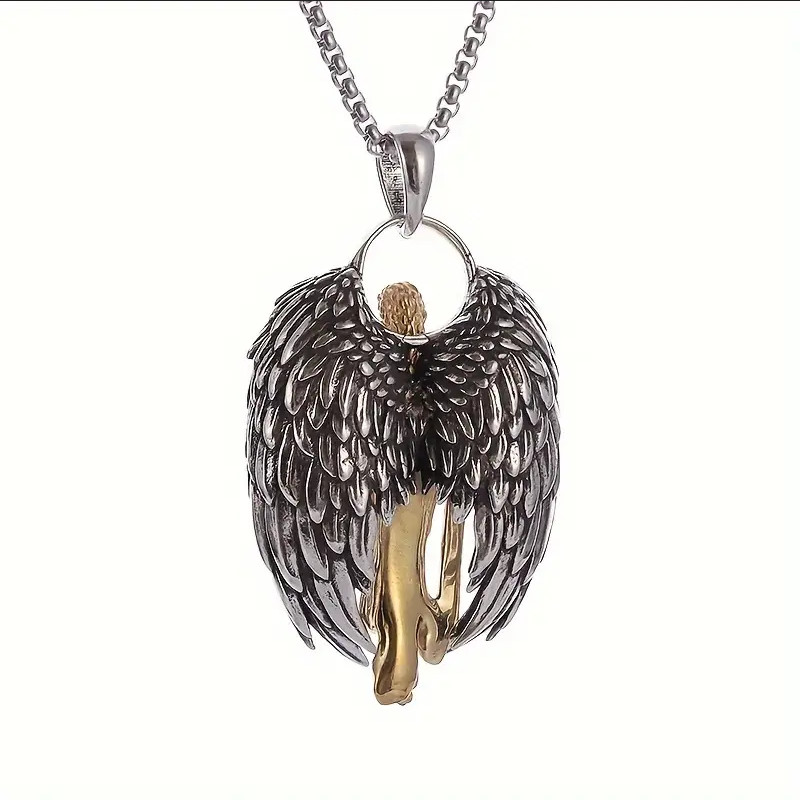 Shield Of Divine Jewelry Vintage Silver Sexy Goddess Angel Pendant Necklace