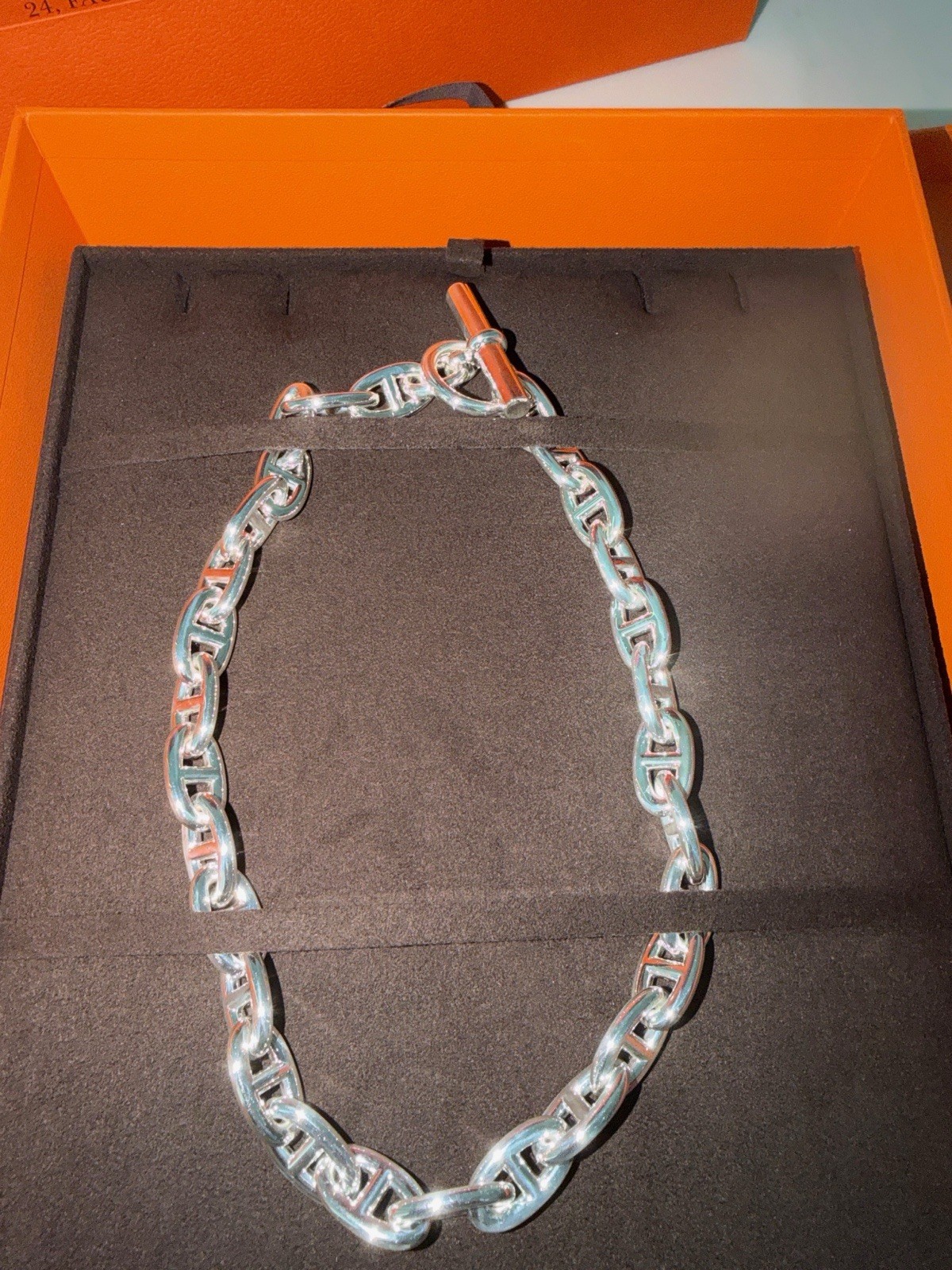 RARE BNIB HERMES Chaine d’ancre Choker necklace large model
