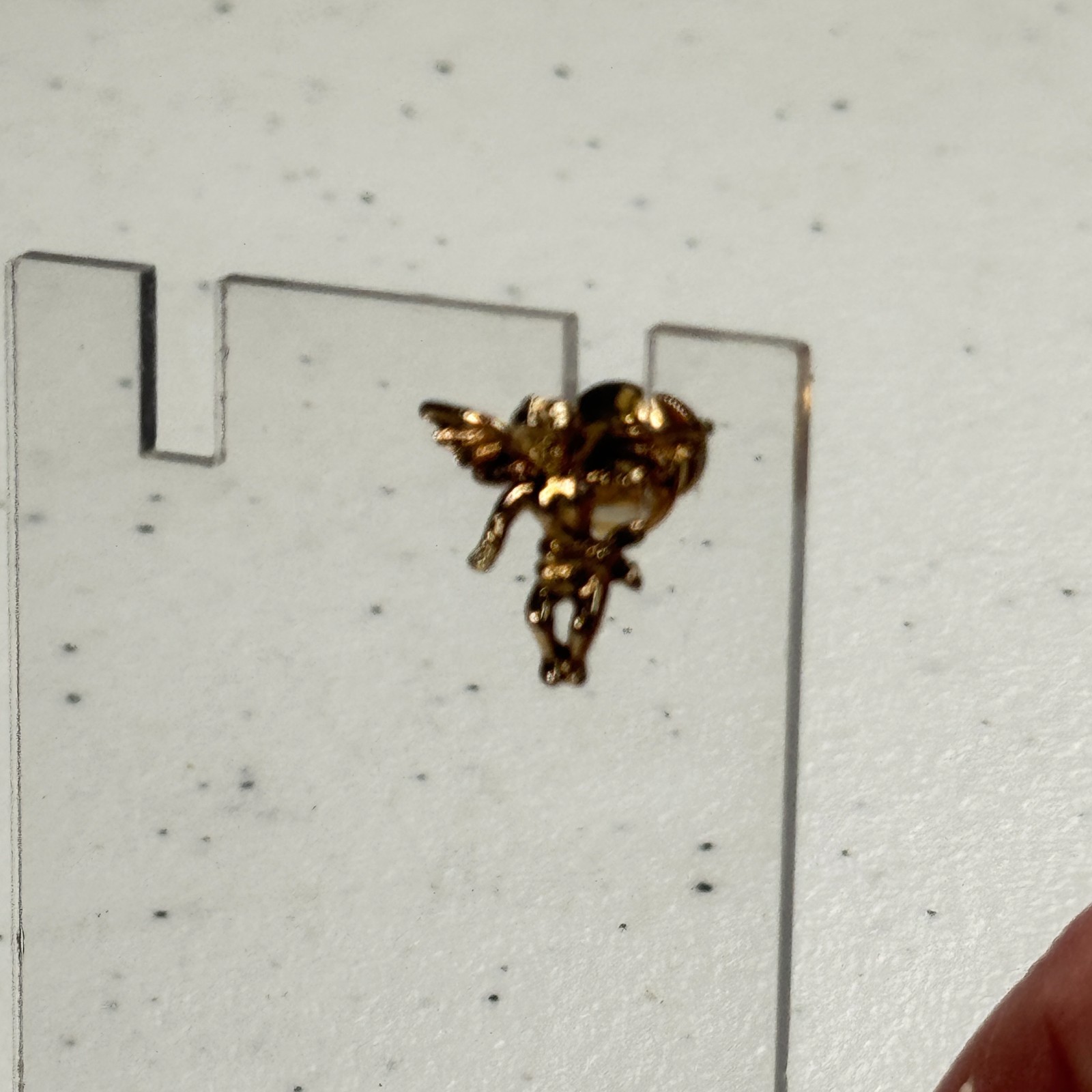 Vintage Brooch Cherub Angel Gold Tone Figural Cupid Mini Lapel Pin Romantic