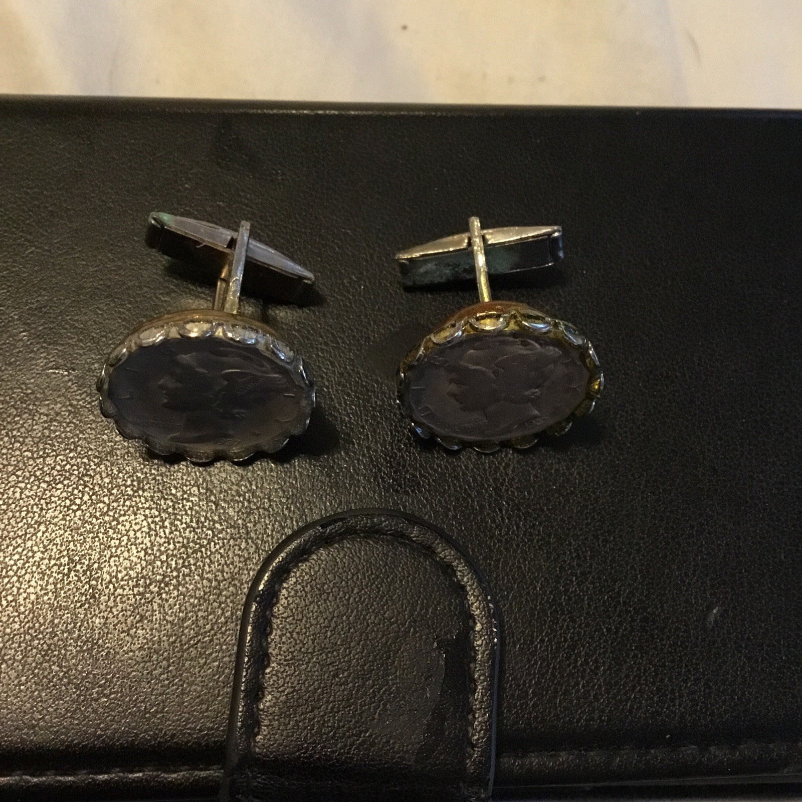 Mercury Dime 90% Silver Coin Jewelry Cuff Links-Handmade-Vintage – Set Of 2