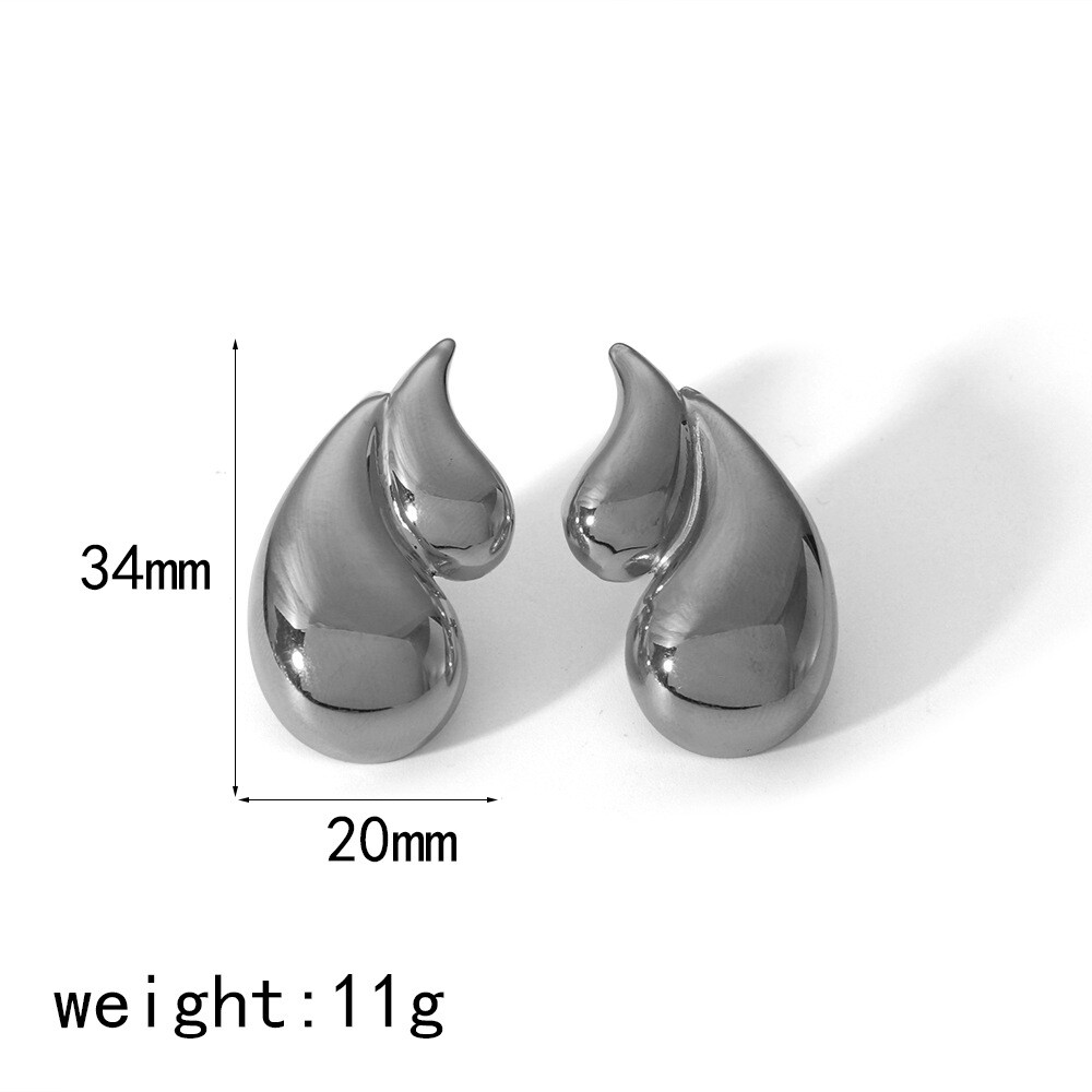 Women’s 18K Gold Plated Water Drop Stainless Steel Earrings | Tear Drop | Desig