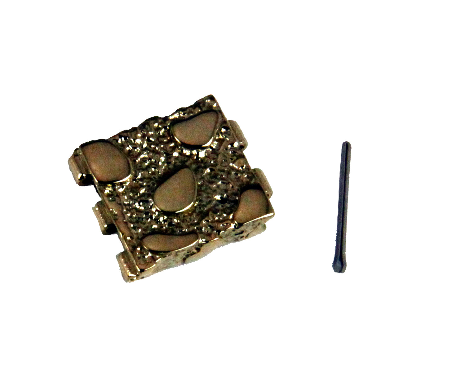 3030263 Stainless Steel Gold Tone Nugget Link and Pin for Royal Order of Jester