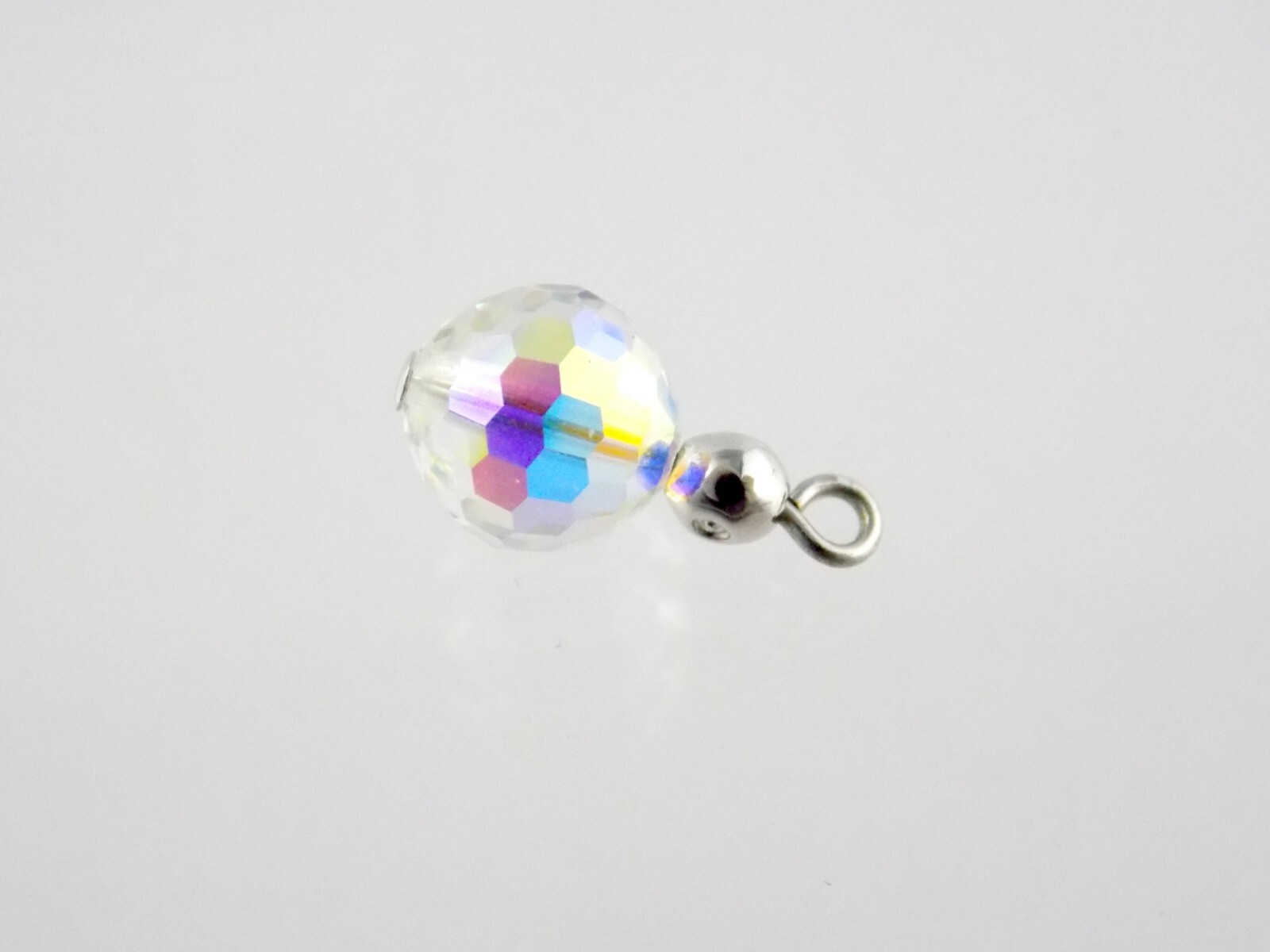 Swarovski Branded Crystal Charm Faceted Bead Iridescent Finish 7.8mm