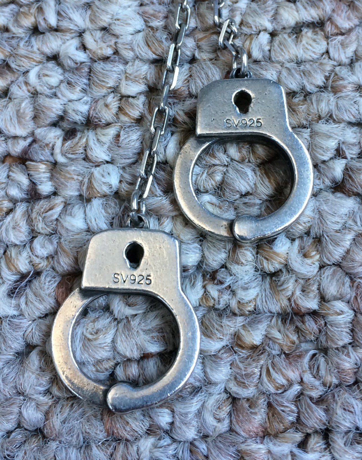 Hysteric Glamour Sterling Silver Handcuffs Necklace