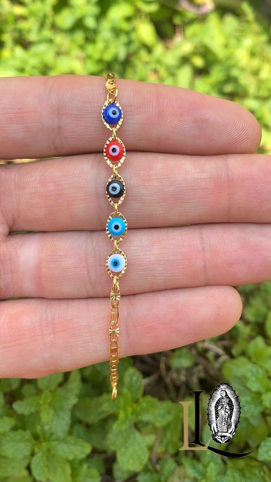 Evil Eye Bracelet Children 14K Gold Filled Link Valentino Baby Pulsera Niños