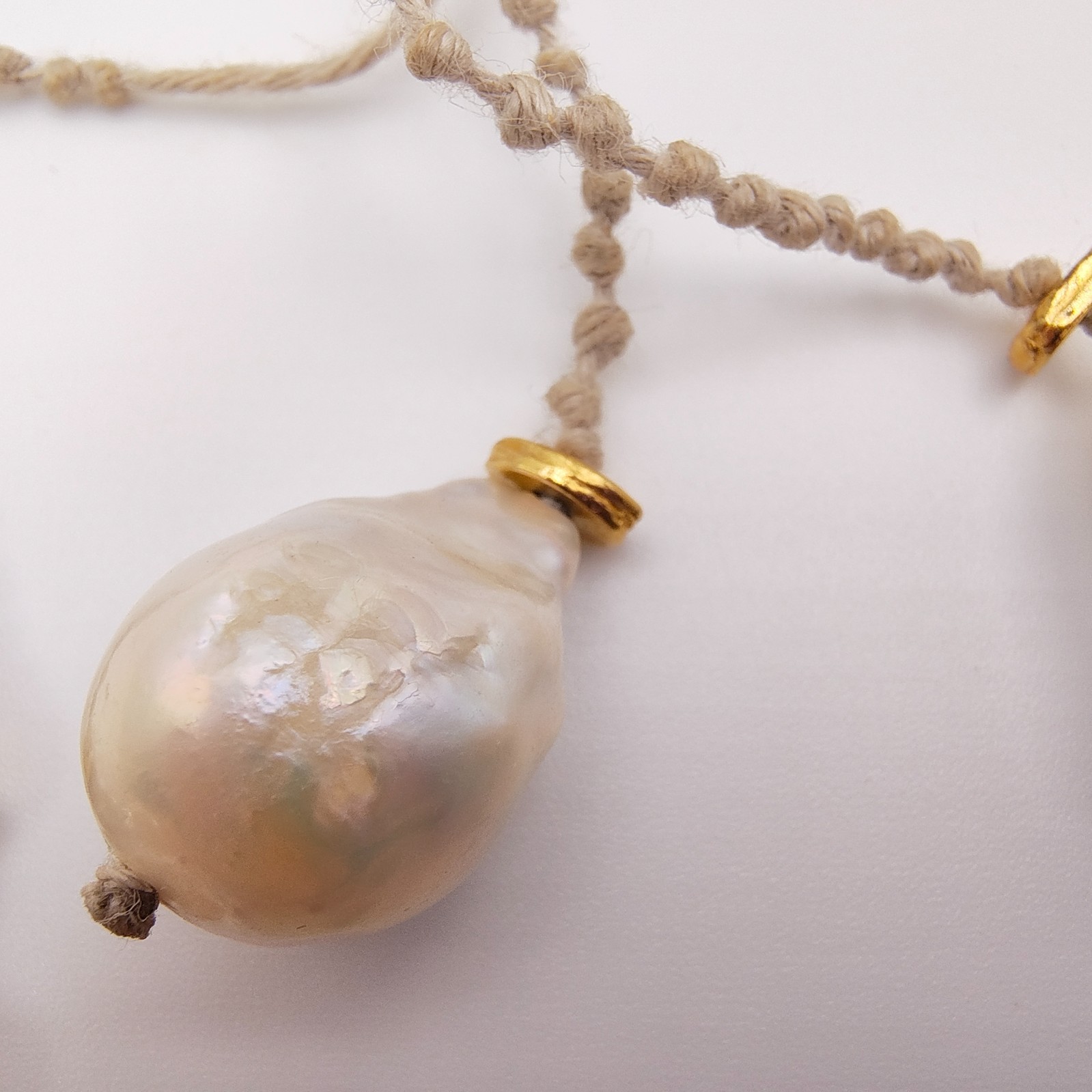 Velatti Convertible Toggle Necklace Cultured Baroque Pearl 18K Gold Plated Spain