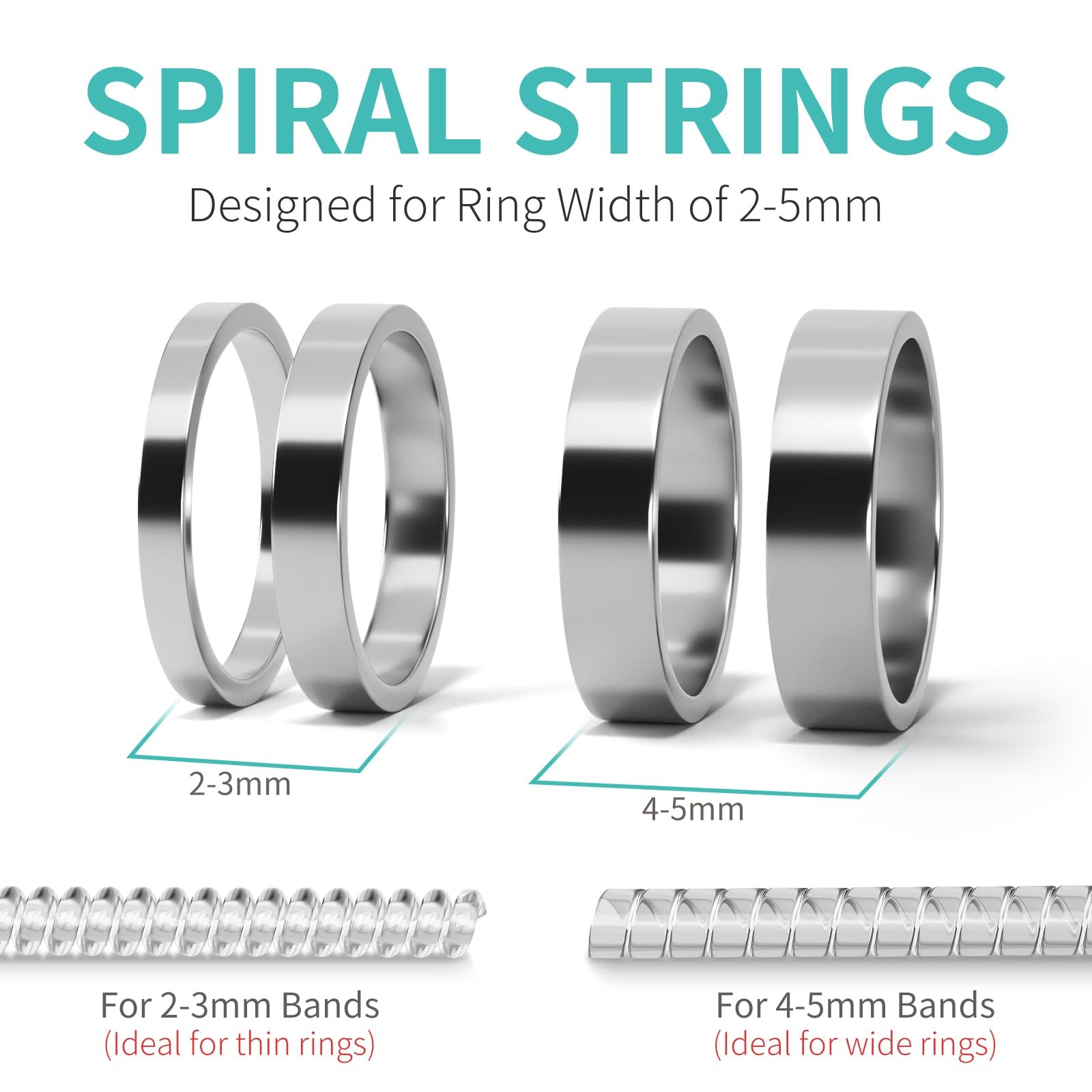 Ring Sizers for Loose Rings 12Pack, 12 Sizes, Ring Guards for Women& Men Loo…