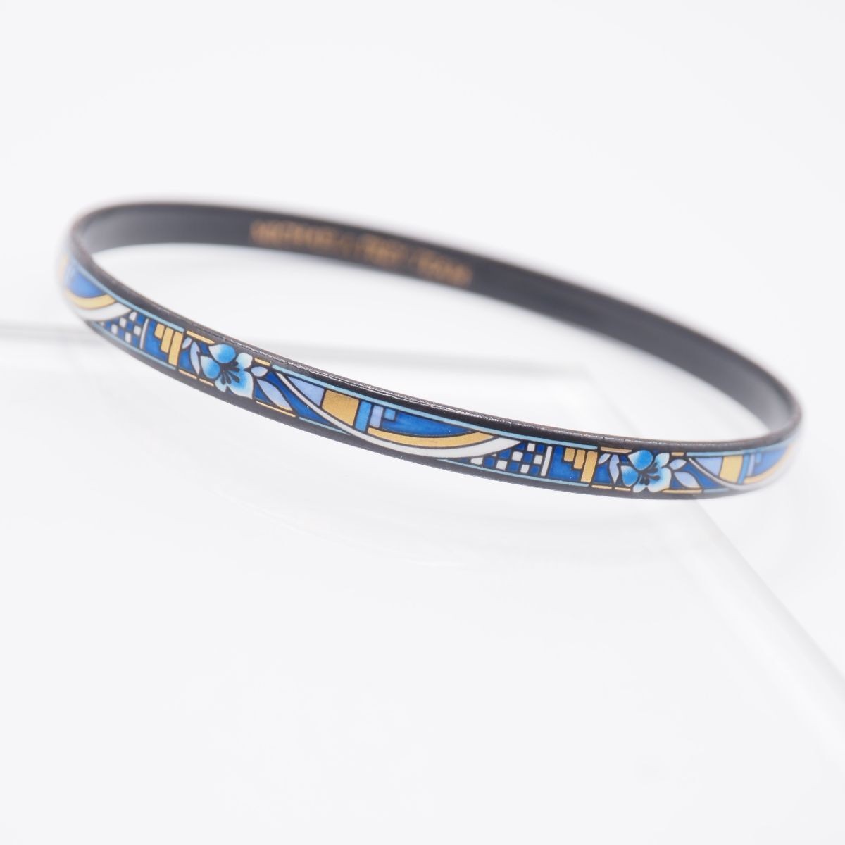 Michaela Frey Team Flower Enamel Gold Bangle 19.5cm Used