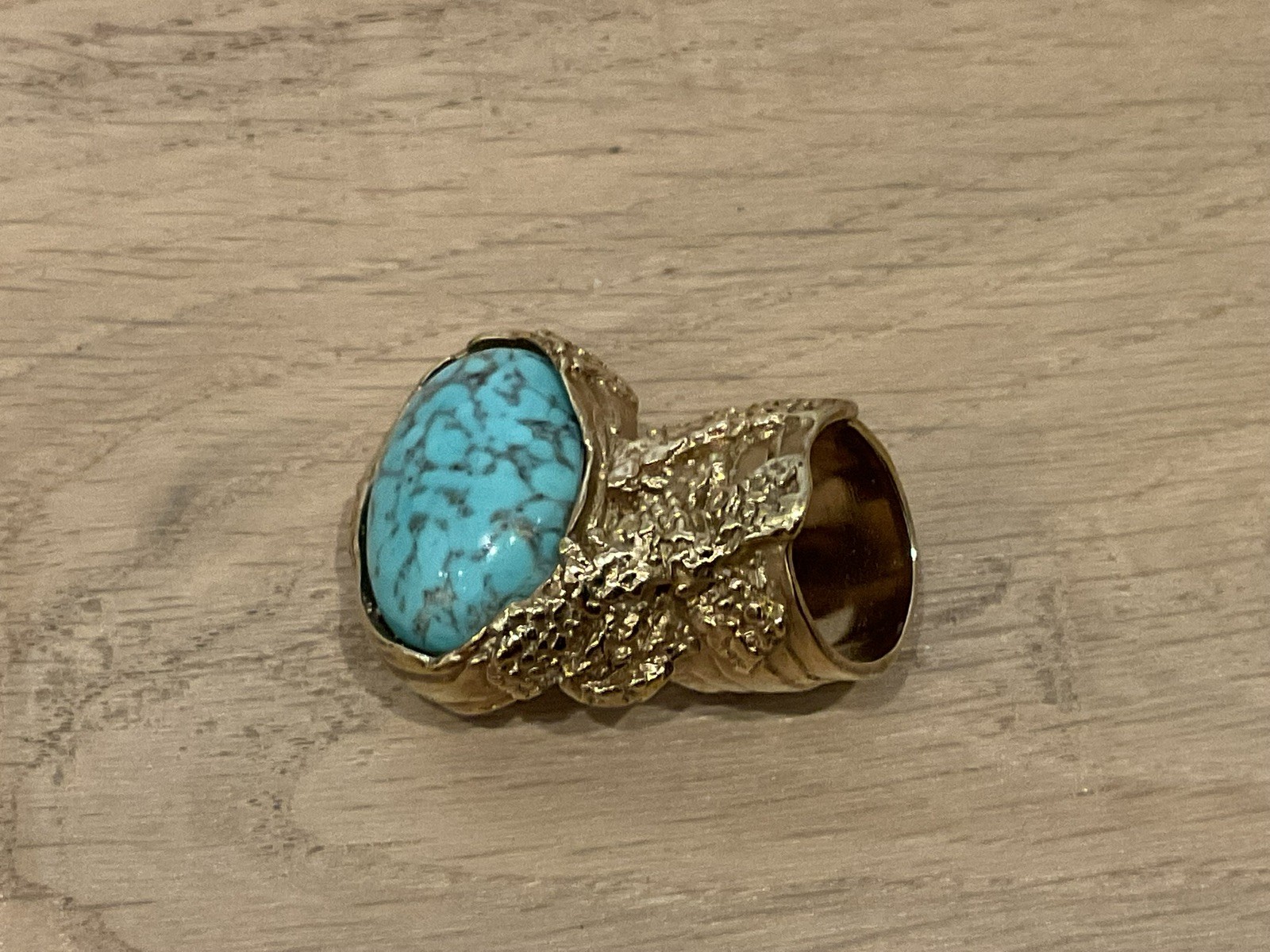 YSL Saint Laurent Artsy Ring Size 6 Turquoise