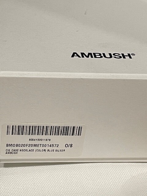AMBUSH Cigarette Case Necklace – Blue 100% Authentic Unisex