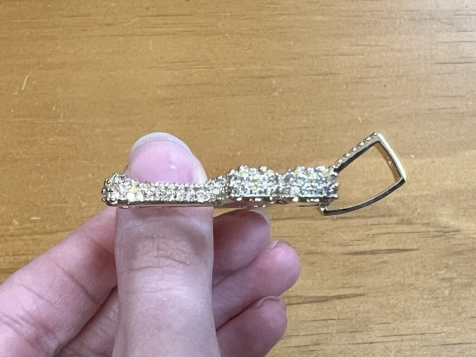 GLD Shop Gold Tone CZ Pendant MMTF Macys With Box & Papers