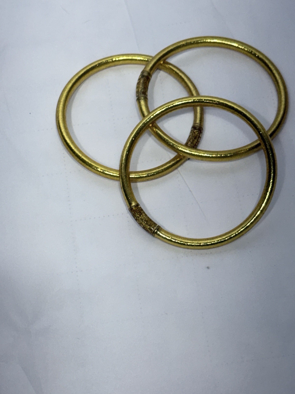 BuDhaGirl Bracelets. Set Of Three Gold Medium