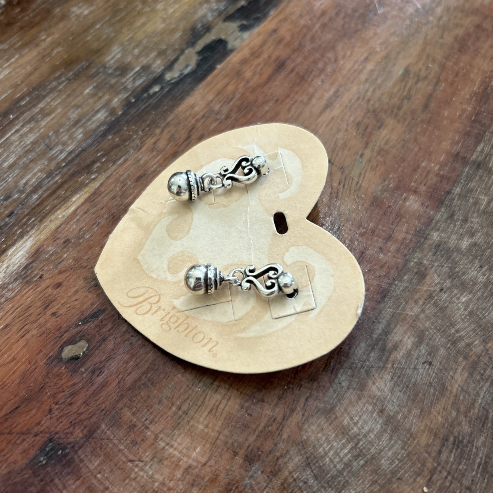 NEW, vintage , retired, authentic, silver-plated BRIGHTON earrings CALYPSO !
