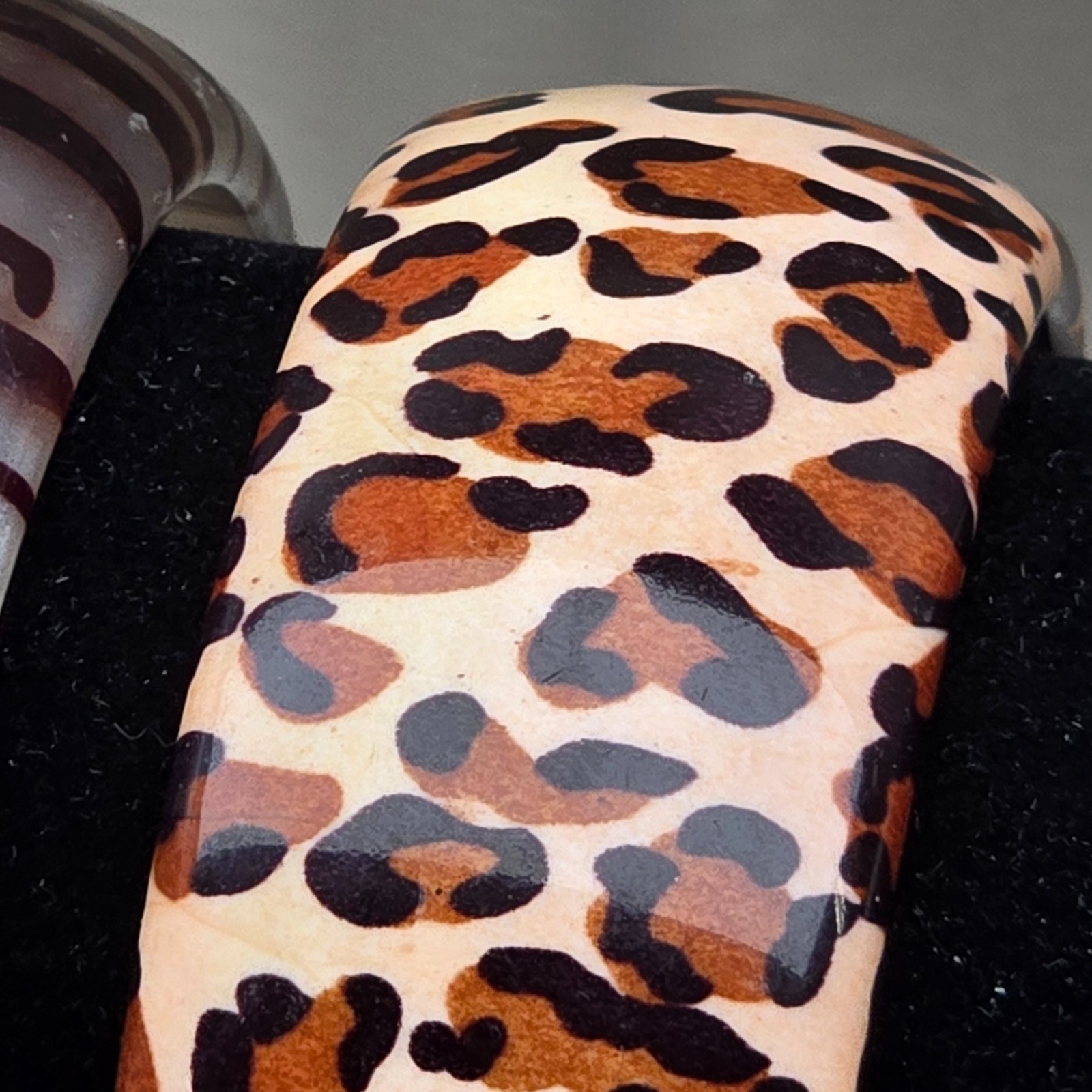 Bangle Bracelet Lot Chunky Resin Acrylic Leopard Print Faux Horn Statement