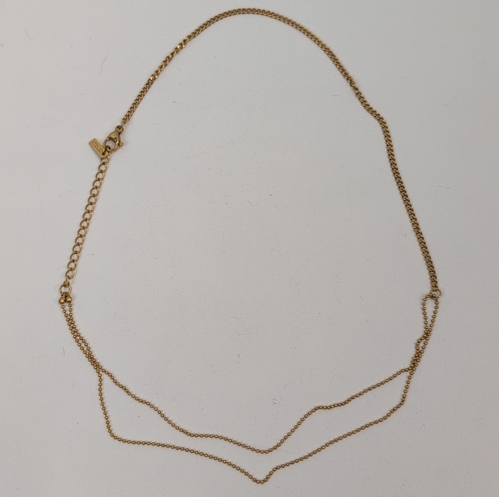 ATOLEA Gold Tone Layered Chain Necklace Adjustable Minimalist Dainty Boho Chic