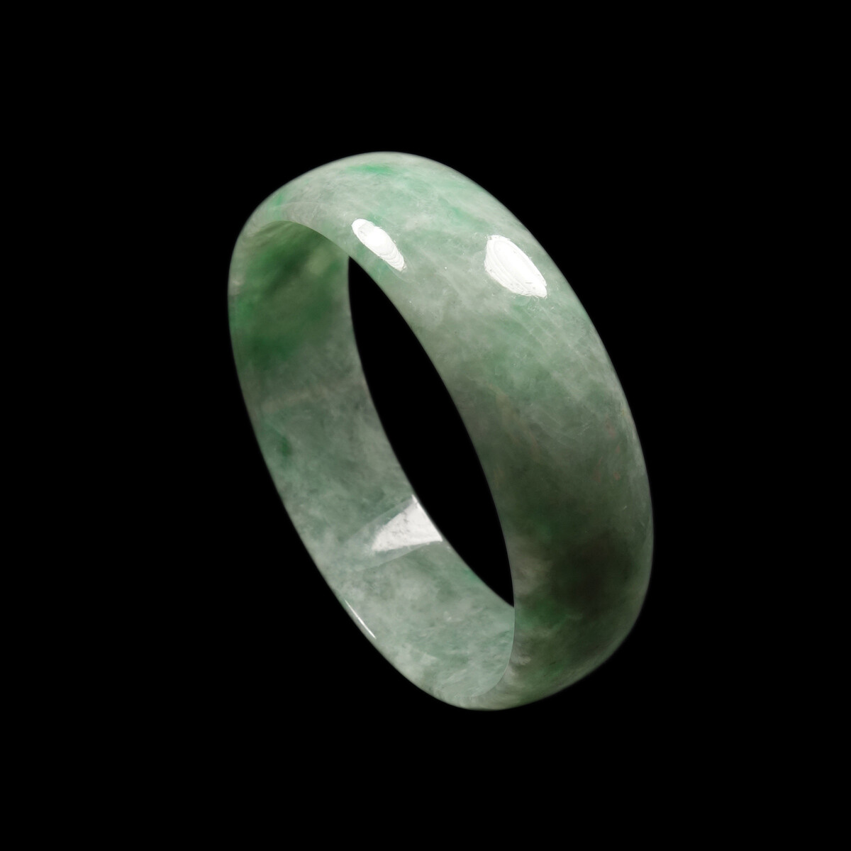 53mm Certified Grade A 100% Natural Green Jadeite Jade Bracelet Bangle 01371