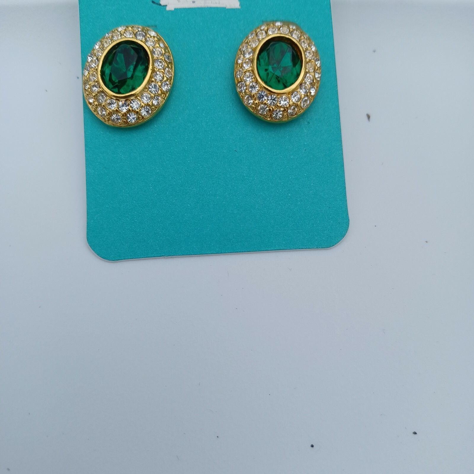 Emerald Green, Cubic Zerconia Stud Earrings