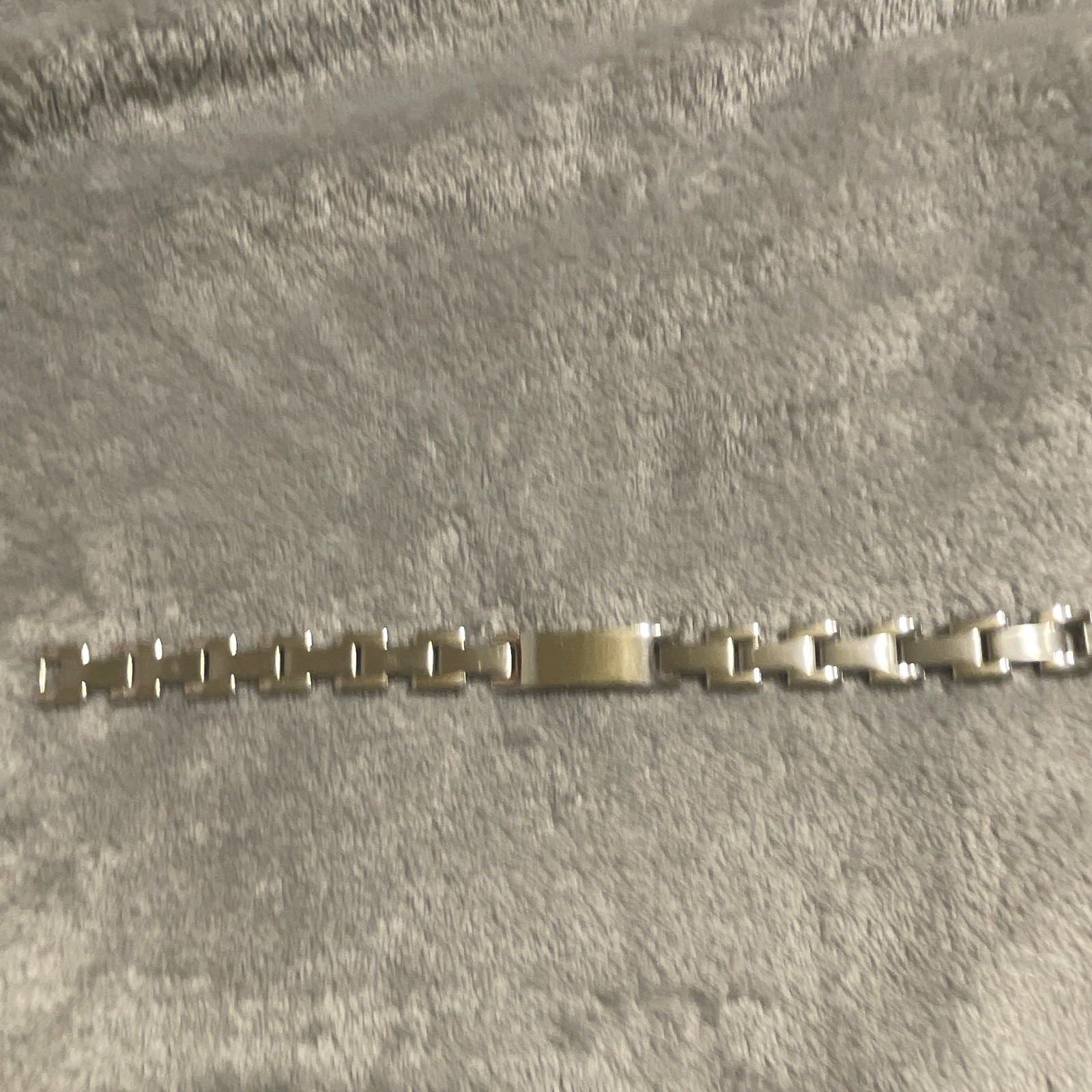 Stainless Steel Silver Tone Box Link Chain Bracelet Box Clasp 8-8.5 in
