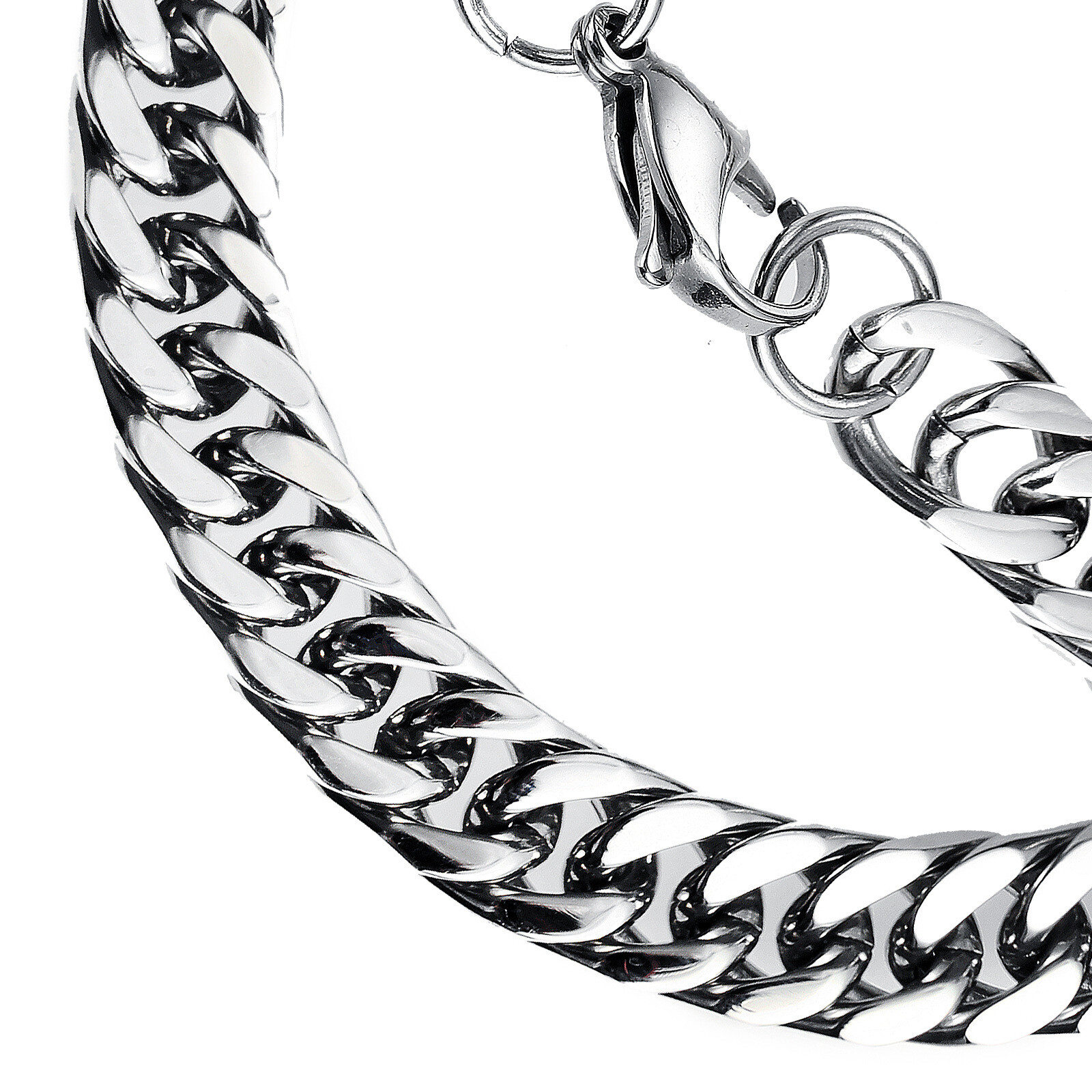 Silver Cool Double cuban Curb Link Chain Necklace For Mens Jewelry 18-32”