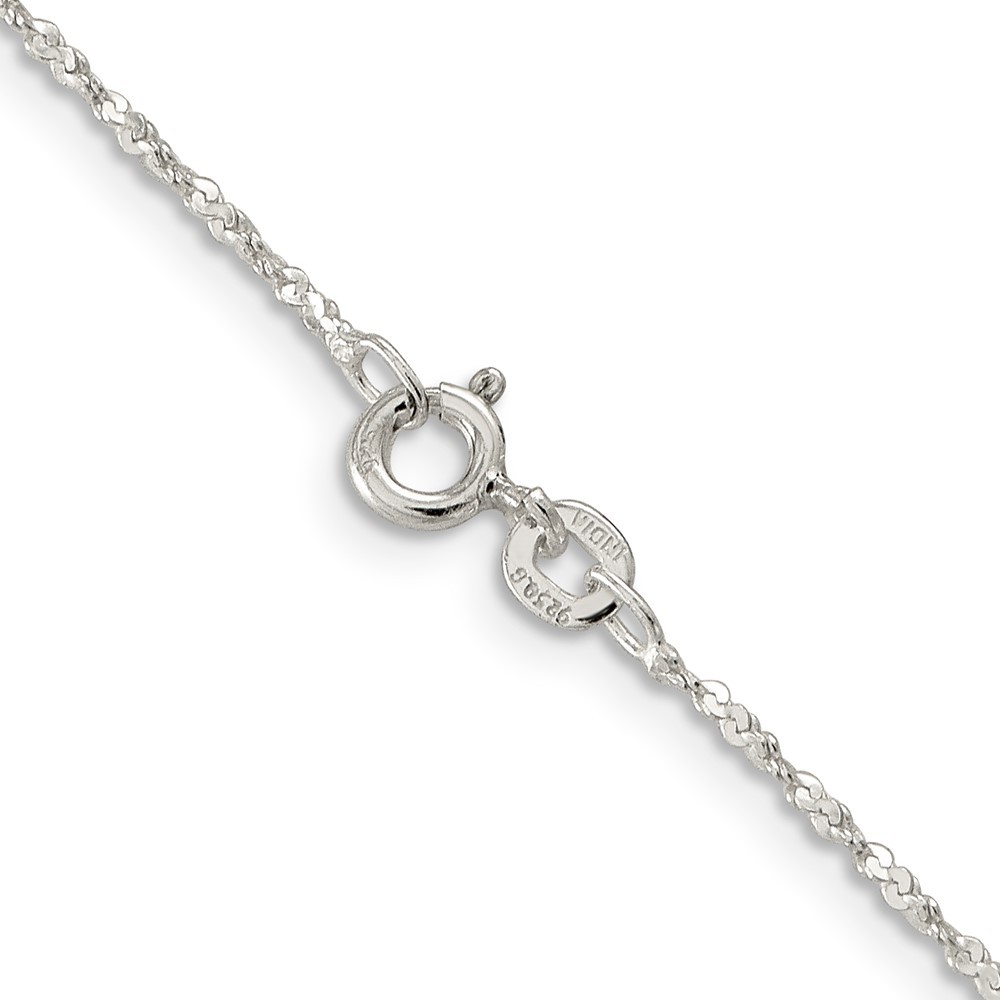 Sterling Silver 1.2mm Twisted Serpentine Chain 20 Inches