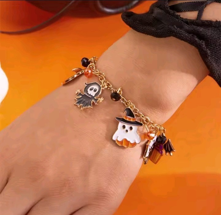 Gothic Bracelet Collection Spider Skull Bat Skeleton Witch Punk Adjustable Gift
